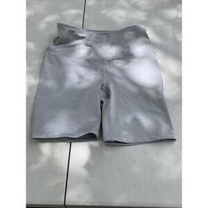 New Reebok Womens S Light Gray Slim Fit High Rise Active Biker Shorts #152